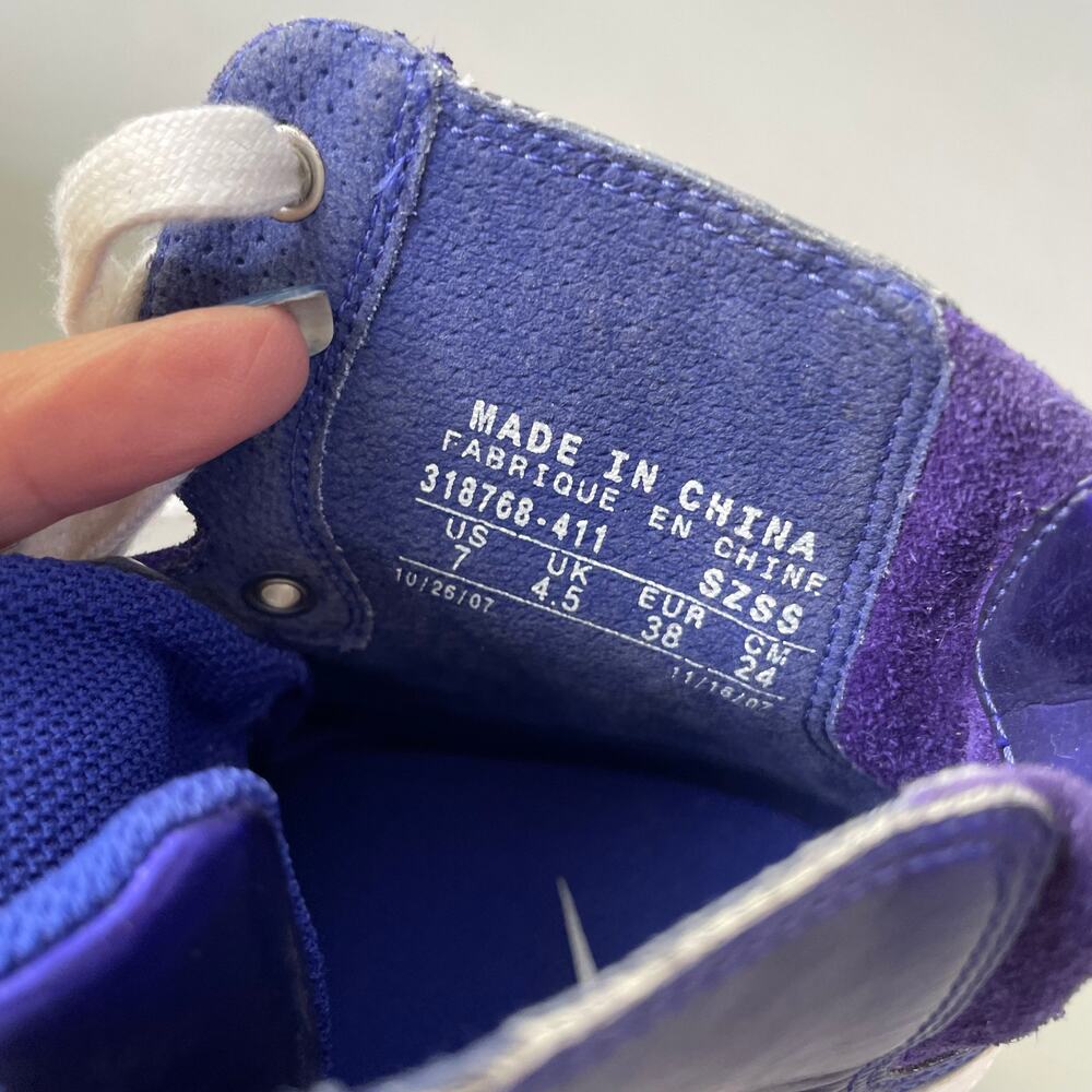 Vintage 2007 Nike Blazer Purple Metallic Woven Hightop Women's 7 - Picture 6 of 8